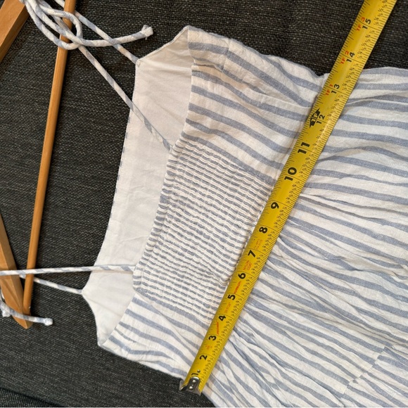Abercrombie & Fitch women’s light Blue & White Striped Dress with Tie Straps - Picture 15 of 17